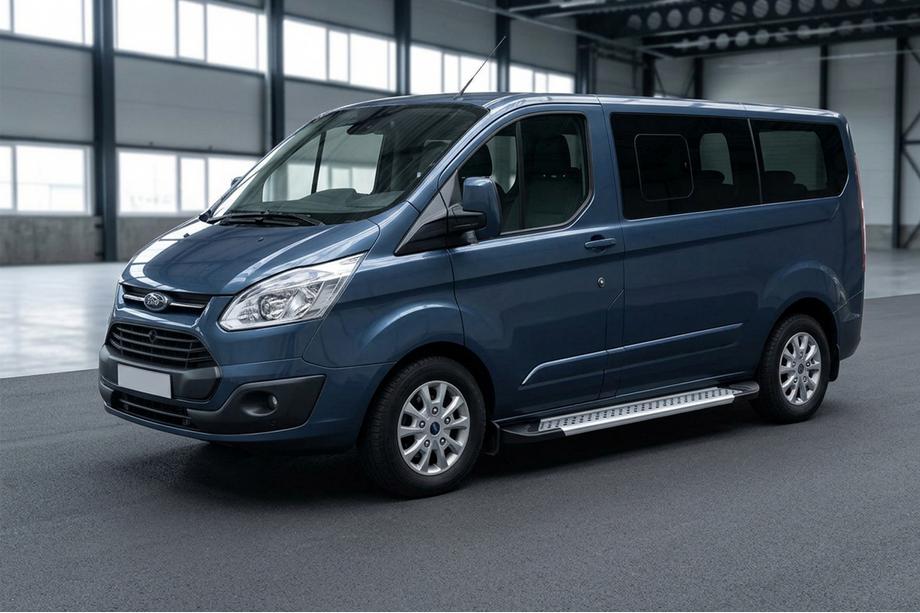 Ford Custom 2013–2022 Bočné nášľapy New Vision Grey (2 ks, hliník) Dlhý rázvor Image