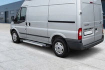 Ford Transit 2000–2014 Bočné nášľapy New Vision Grey (2 ks, hliník) L1 (krátky rázvor) fotografia 1