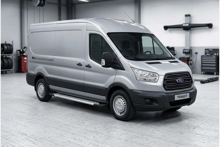 Ford Transit 2014– Bočné nášľapy New Vision Grey (2 ks, hliník) Image