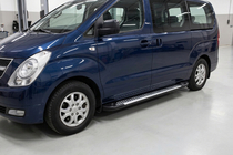 Hyundai H300, H1, Starex 2008–2020 Bočné prahy Line (2 ks, hliník) fotografia 3