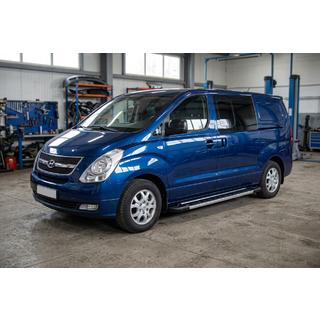 Bočné nášľapy RedLine V1 (2 ks, hliník) Hyundai H300, H1, Starex 2008–2020 fotografia 1