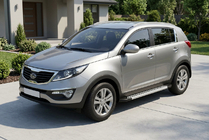 Kia Sportage 2010–2015 Bočné nášľapy New Vision Grey (2 ks, hliník) fotografia 1