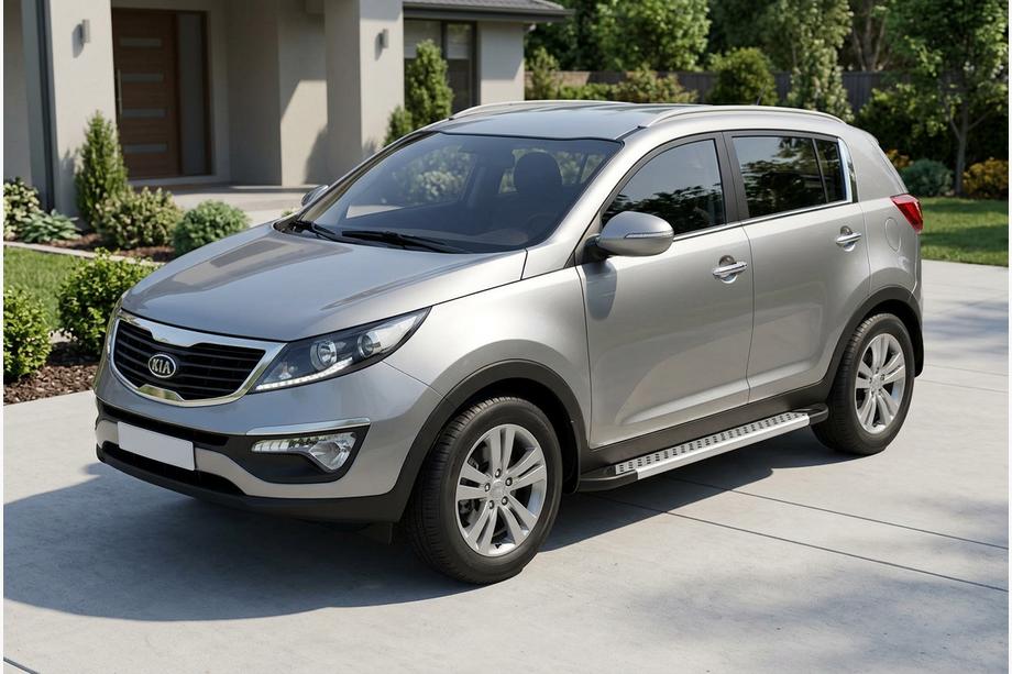 Kia Sportage 2010–2015 Bočné nášľapy New Vision Grey (2 ks, hliník) Image