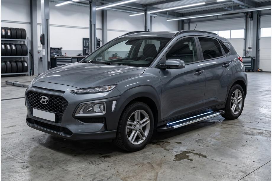 Hyundai Kona 2017–2023 Bočné nášľapy RedLine Black (2 ks, hliník) Image