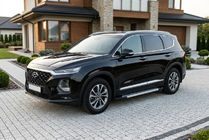 Hyundai Santa Fe 4 2018–2023 Bočné nášľapy New Vision Grey (2 ks, hliník) fotografia 1
