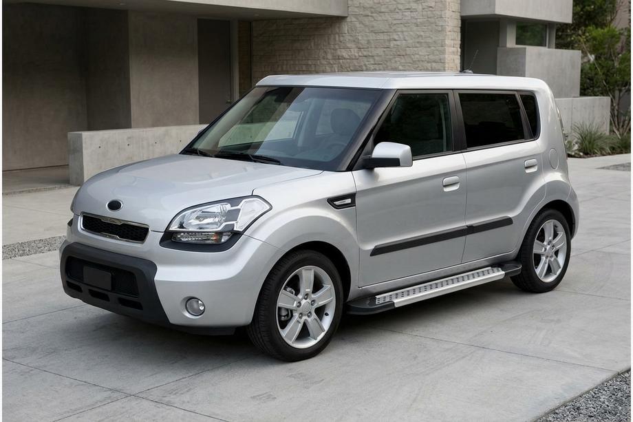 Kia Soul I 2008–2013 Bočné nášľapy New Vision Grey (2 ks, hliník) Image
