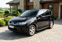 Mitsubishi Outlander 2006–2012 Bočné prahy Tayga Black (2 ks, hliník) fotografia 1