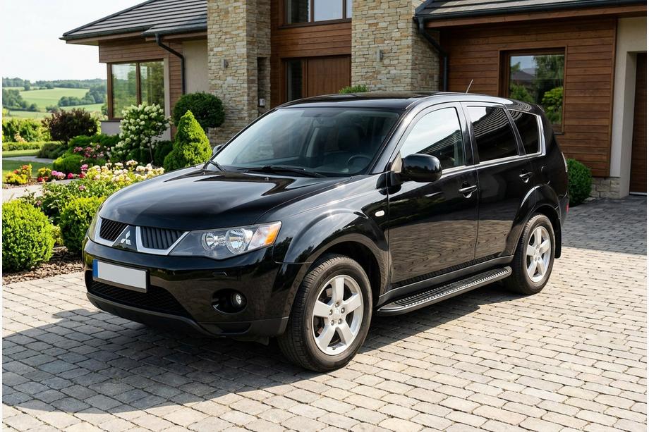Mitsubishi Outlander 2006–2012 Bočné prahy Tayga Black (2 ks, hliník) Image