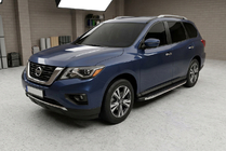 Nissan Pathfinder R52 2012–2021 Bočné nášľapy BlackLine (2 ks, hliník) fotografia 1