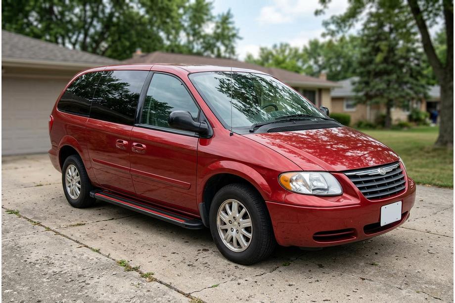Chrysler Voyager 2001–2007 Bočné prahy Maya Red (2 ks., hliník) Image