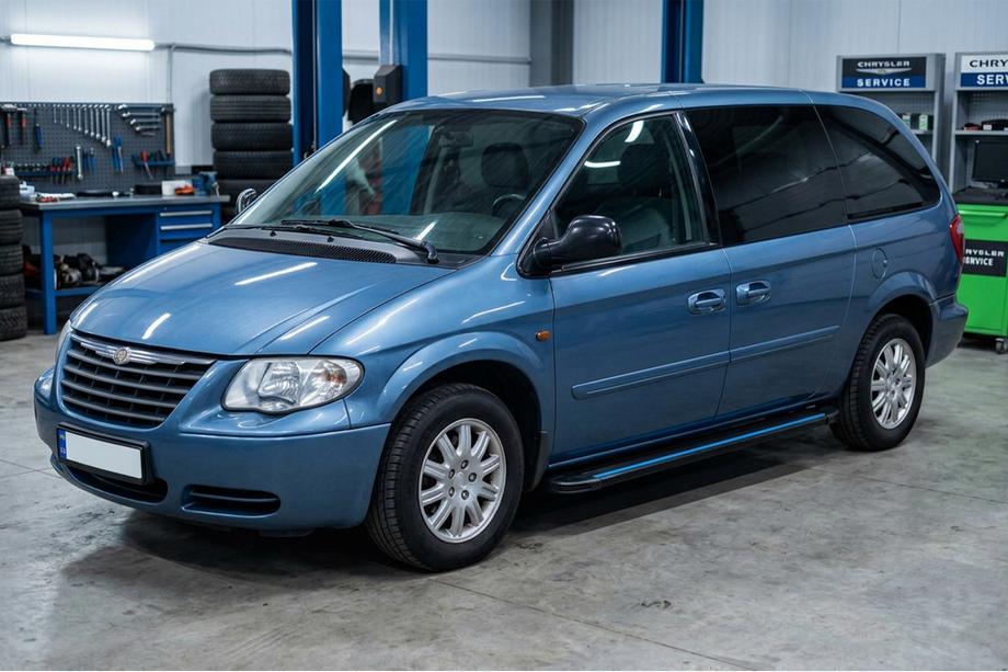 Chrysler Voyager 2001–2007 Bočné nášľapy Maya Blue (2 ks, hliník) Image