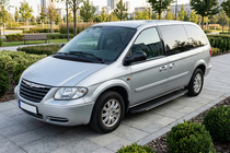 Chrysler Voyager 2001–2007 Bočné nášľapy Bosphorus Grey (2 ks, hliník) fotografia 1