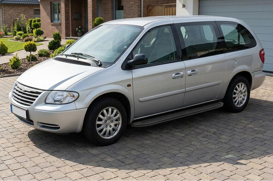 Chrysler Voyager 2001–2007 Bočné prahy Tayga Black (2 ks, hliník) Image