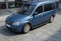 Opel Combo 2002–2012 Bočné prahy Tayga Black (2 ks, hliník) fotografia 1