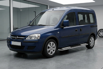 Opel Combo 2002–2012 Bočné nášľapy Tayga V2 (2 ks, hliník) fotografia 1