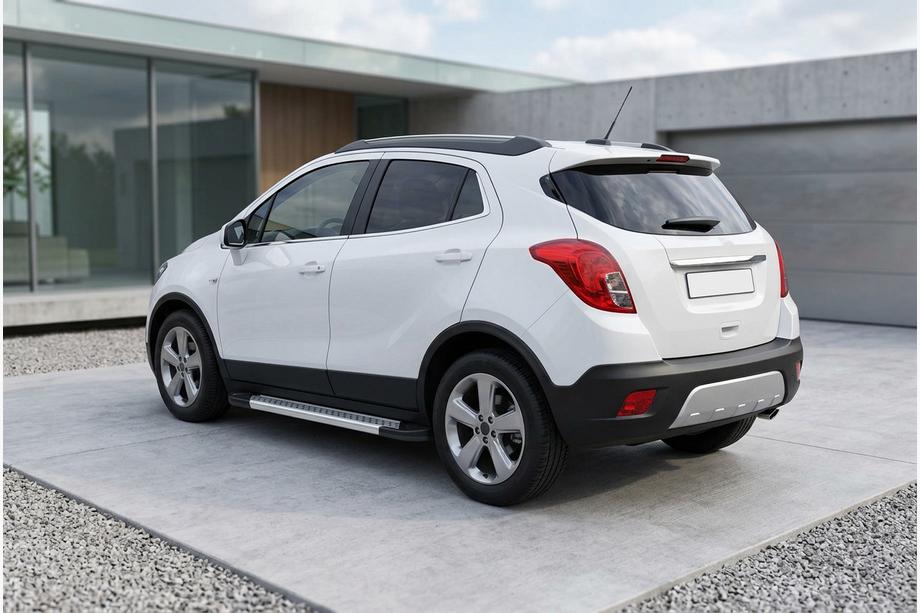 Opel Mokka 2012–2021 Bočné nášľapy New Vision Grey (2 ks, hliník) Fotografia 1