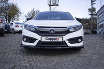 Honda Civic Sedan X 2016–2021 Predný nárazníkový lip V1 (čierny) fotografia 5