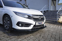 Honda Civic Sedan X 2016–2021 Predný nárazníkový lip V1 (čierny) fotografia 7