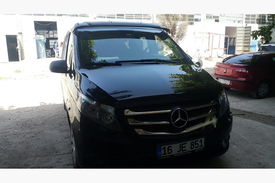 Mercedes Vito/V-trieda W447 2014– Slnečná clona na čelné sklo (čierny lesk, 5 mm) Fotografia 4