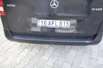 Mercedes Vito/V-trieda W447 2014– Lišta na zadný nárazník EuroCap (ABS) fotografia 4