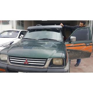 Slnečná clona na čelné sklo (čierny lesk, 5 mm) Mitsubishi L200 1996–2006 fotografia 4