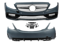 Mercedes C-class W205 2014–2021 Body kit sada s kompletným zadným nárazníkom (AMG C63-designs 2014-2018) fotografia 5