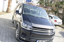 Volkswagen T6 2015–2024 Predný lip spojler, karbónový vzhľad 2015-2018 (ABS) fotografia 2