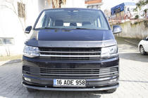 Volkswagen T6 2015–2024 Predný lip spojler, karbónový vzhľad 2015-2018 (ABS) fotografia 10