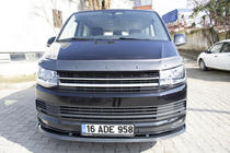 Volkswagen T6 2015–2024 Predný lip spojler, karbónový vzhľad 2015-2018 (ABS) fotografia 14