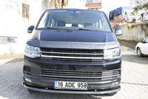Volkswagen T6 2015–2024 Predný lip spojler, karbónový vzhľad 2015-2018 (ABS) fotografia 6