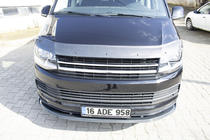 Volkswagen T6 2015–2024 Predný lip spojler, karbónový vzhľad 2015-2018 (ABS) fotografia 7