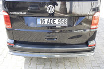 Volkswagen T6 2015–2024 Ochranná lišta na zadný nárazník EuroCap v karbónovom dizajne (ABS) fotografia 7