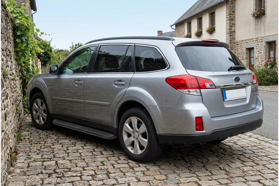 Subaru Outback 2009–2014 Bočné prahy Tayga Black (2 ks, hliník) Image