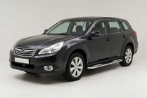 Subaru Outback 2009–2014 Bočné nášľapy Tayga V2 (2 ks, hliník) fotografia 1