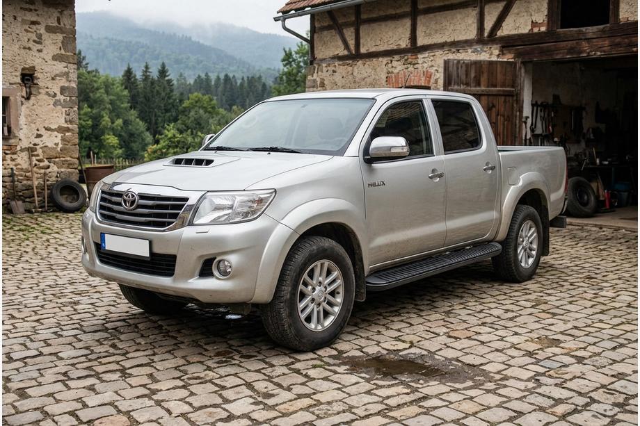 Toyota Hilux 2006–2015 Bočné prahy Tayga Black (2 ks, hliník) Image