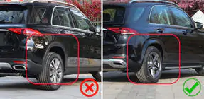 Mercedes GLE W167 2018– Lapače nečistôt Premium (lakované rozširovače blatníkov, verzia bez bočných nášľapov, 4 ks) fotografia 4