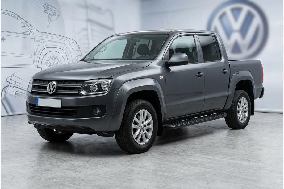 Volkswagen Amarok 2010–2022 Bočné prahy Tayga Black (2 ks, hliník) Image