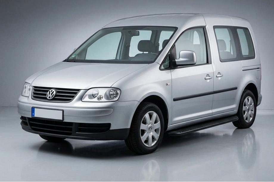 Volkswagen Caddy 2004–2010 Bočné prahy Tayga Black (2 ks, hliník) Maxi rázvor Image