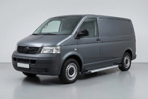Volkswagen T5 Transporter 2003–2010 Bočné nášľapy New Vision Grey (2 ks, hliník) Krátky rázvor fotografia 1