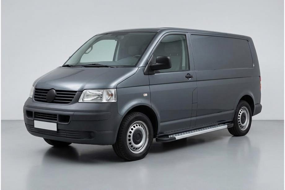 Volkswagen T5 Transporter 2003–2010 Bočné nášľapy New Vision Grey (2 ks, hliník) Krátky rázvor Image