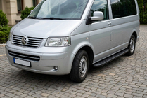 Volkswagen T5 Transporter 2003–2010 Bočné prahy Tayga Black (2 ks, hliník) fotografia 1
