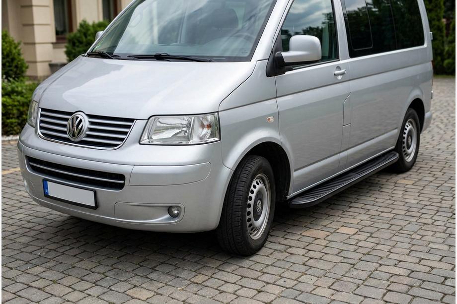 Volkswagen T5 Transporter 2003–2010 Bočné prahy Tayga Black (2 ks, hliník) Image