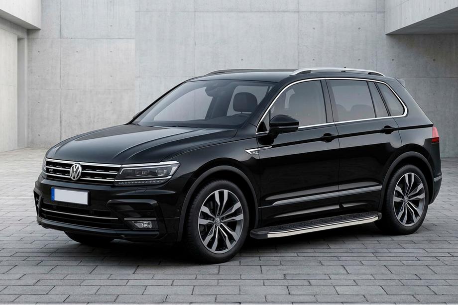 Volkswagen Tiguan 2016–2023 Bočné nášľapy BlackLine (2 ks, hliník) Fotografia 1
