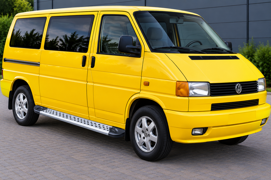 Volkswagen T4 Transporter 1990–2003 Bočné nášľapy New Vision Grey (2 ks, hliník) Dlhý rázvor Image