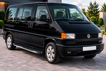 Volkswagen T4 Caravelle/Multivan 1990–2003 Bočné nášľapy BlackLine (2 ks, hliník) Dlhý rázvor fotografia 1