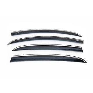 Okenné deflektory s chrómovou lištou (4 ks, Niken) Opel Corsa D 2007–2014 fotografia 2