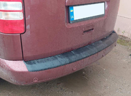 Volkswagen Caddy 2010–2015 Chrómová lišta na zadný nárazník (ABS) fotografia 8