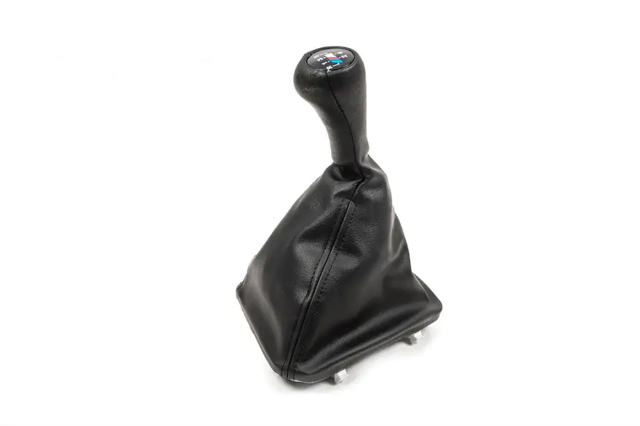 BMW rad 3 E36 1990–2000 Manžeta radiacej páky + radiaca hlavica OEM 5-stupňová (koženka) Fotografia 1