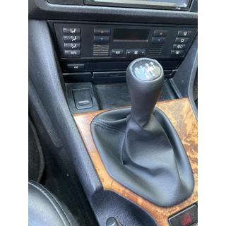 Manžeta radiacej páky + radiaca hlavica OEM (umelá koža) BMW 5. séria E39 1996–2003 fotografia 4