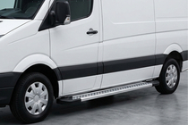 Volkswagen Crafter 2016– Bočné nášľapy New Vision Grey (2 ks, hliník) Dlhý/Extra dlhý fotografia 1
